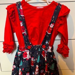 2T Santa suspender set